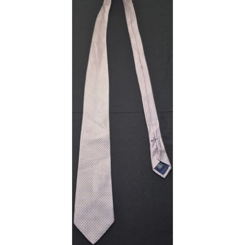 Daniel Cremiex 100% silk men's pink & blue pattered tie hand‎ made